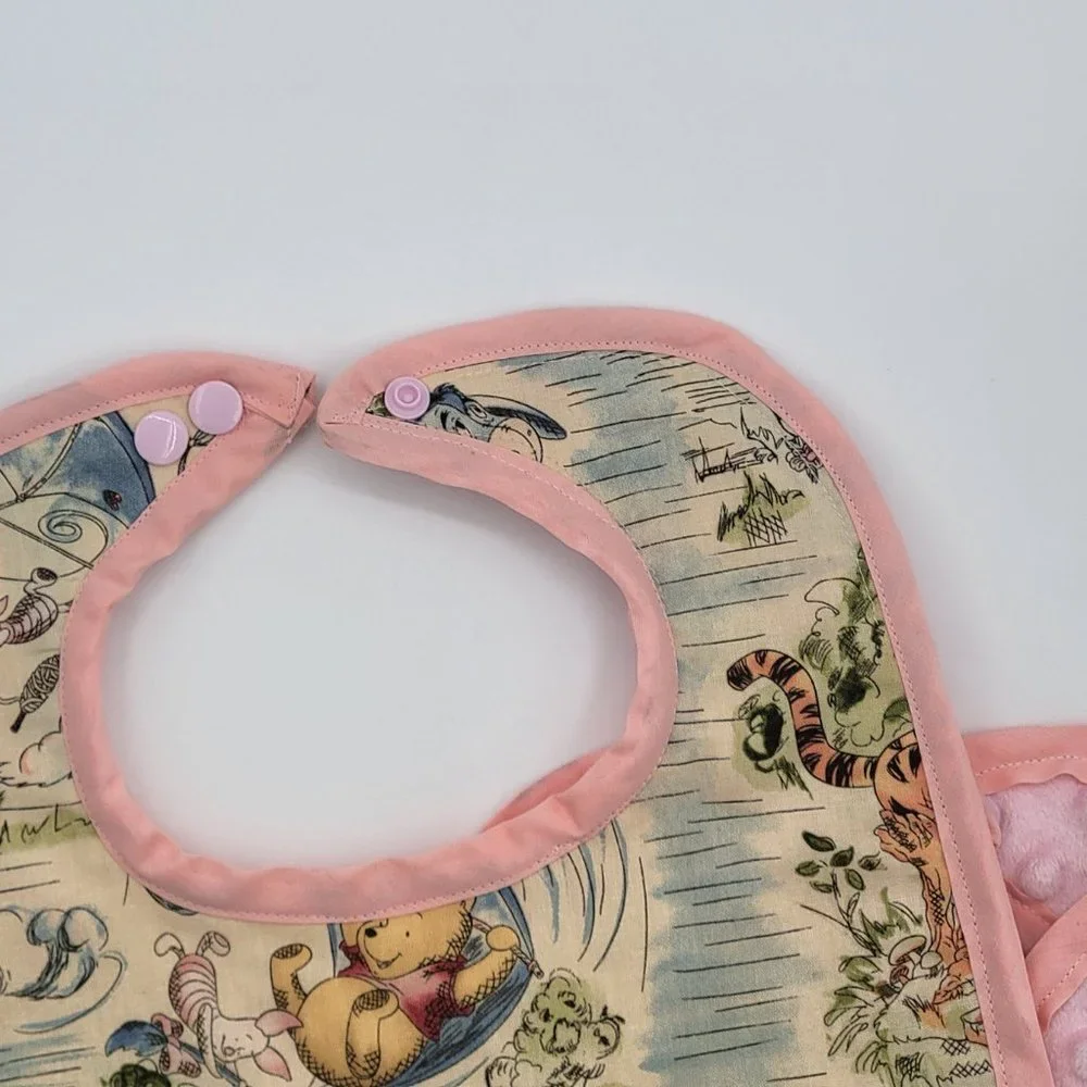 Handmade Winnie the Pooh Cotton Calico  Vintage look Print Baby Set 10.5Wx12L.